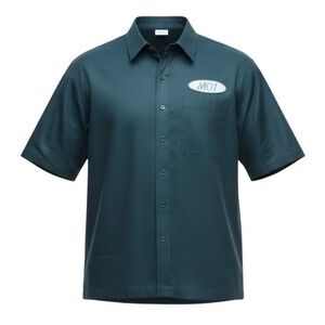 Mode of One Men's Button Front Patch Pocket Shirt Deep Malachite size M new